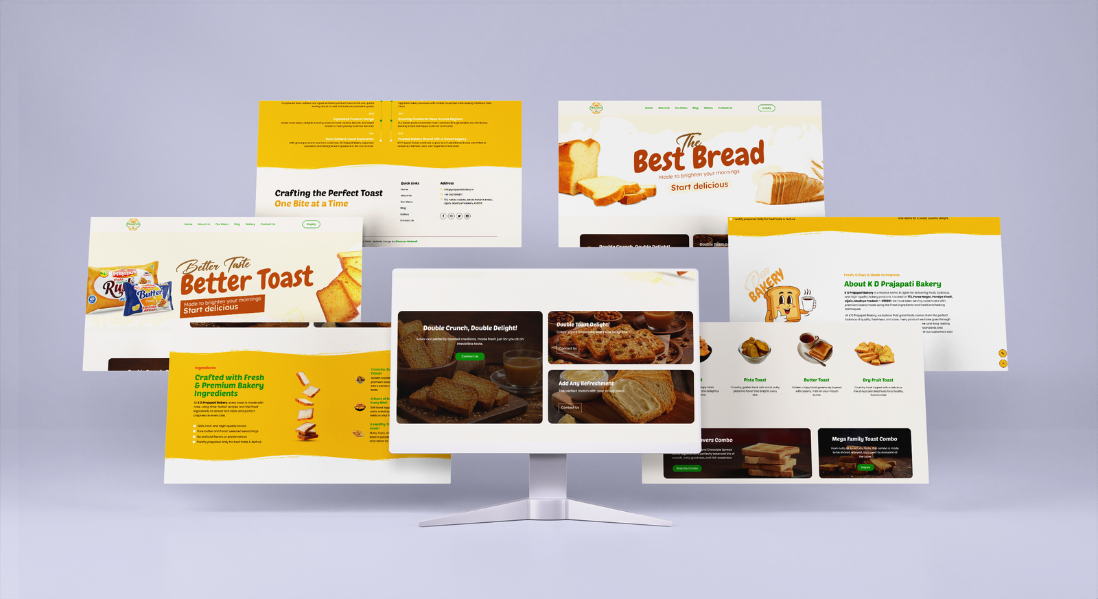 Business Website Design Indore - Prajapati Bakery