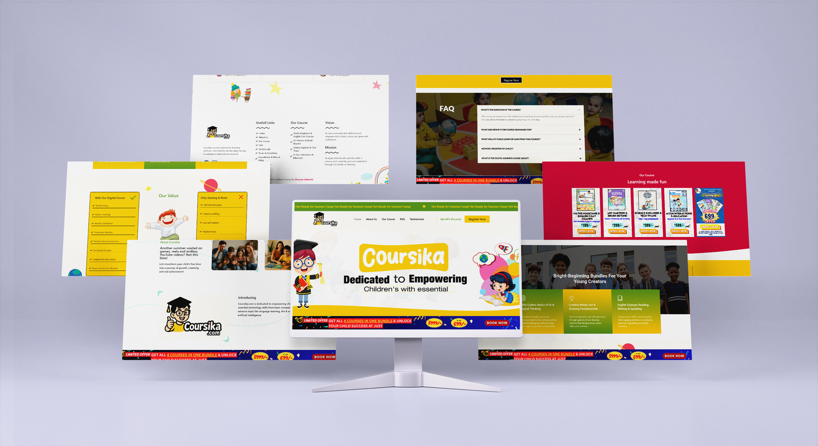 Landing Page Design Indore - Coursika Education Platform