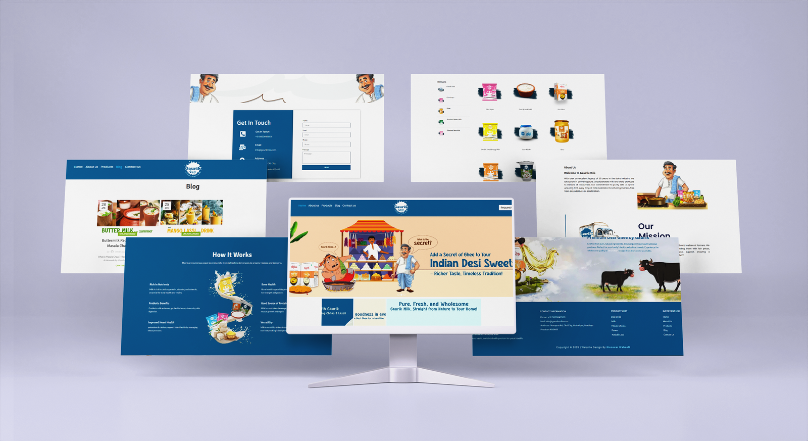 Web Development Indore - Gaurik Milk Branding Website